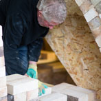 Kigbeare Kiln Project - Svend working on the front